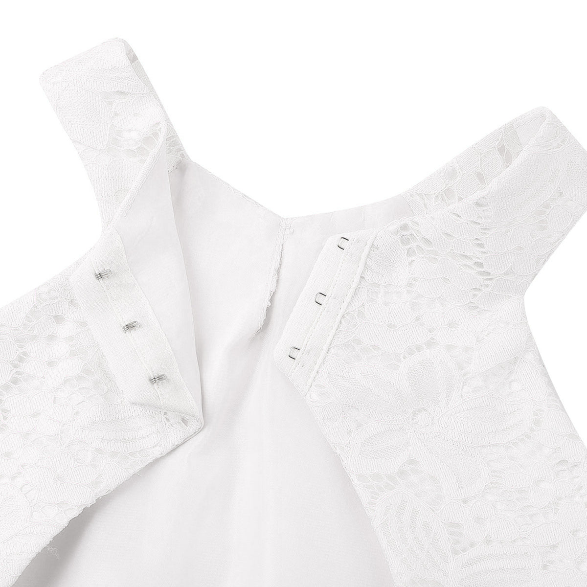Kids Chiffon Floral Lace Cutout Back Flower Girl Dress Childs Girls Children Wedding Birthday Party Clothes K's Collection Store
