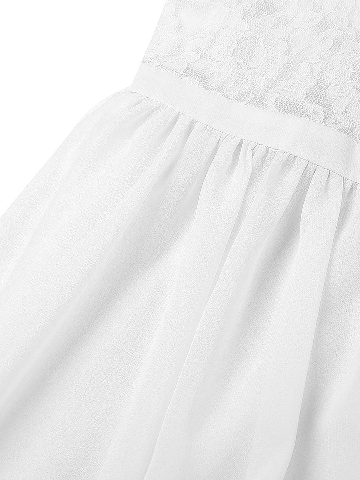 Kids Chiffon Floral Lace Cutout Back Flower Girl Dress Childs Girls Children Wedding Birthday Party Clothes K's Collection Store