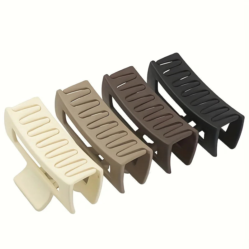 4 rectangular hair clips for women and girls, with anti-slip claws suitable for both thin and thick hair. The square jaws provid K's Collection Store