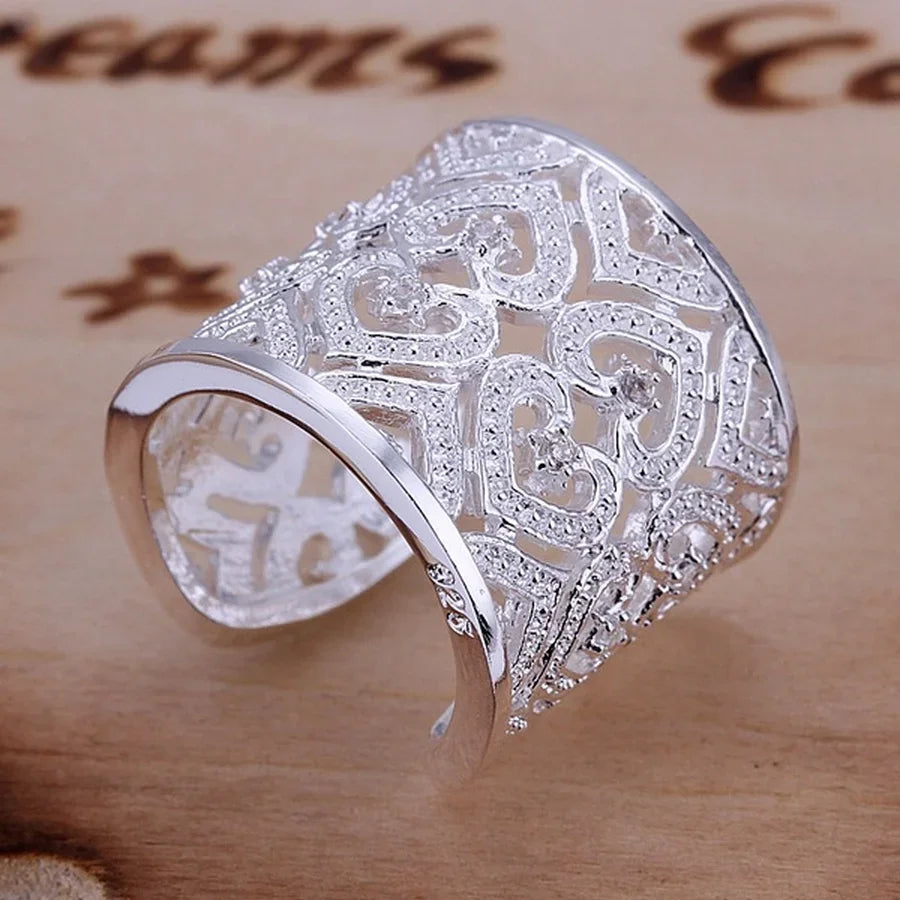 factory price 925 Sterling silver Ring Jewelry noble Charms women lady crystal gorgeous wedding party K's Collection Store
