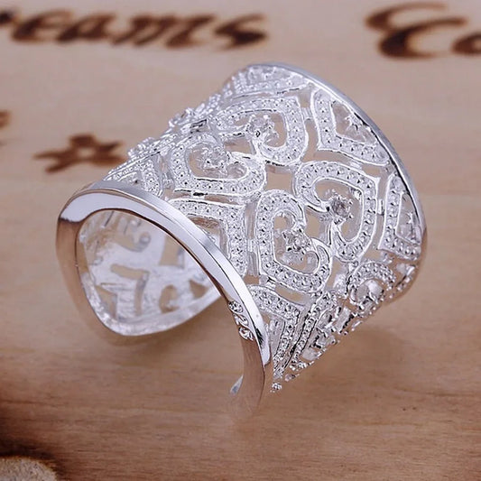 factory price 925 Sterling silver Ring Jewelry noble Charms women lady crystal gorgeous wedding party K's Collection Store
