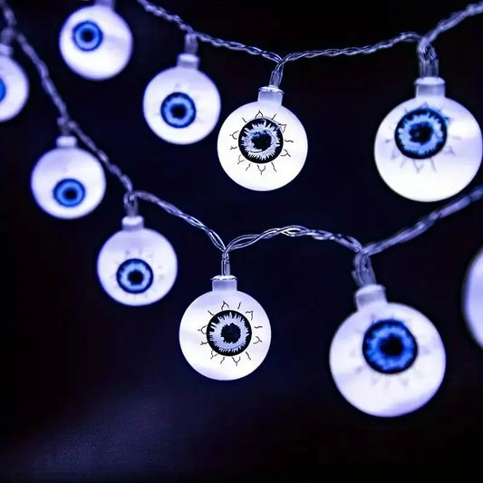 1PC Halloween Eyeball LED Lights Indoor/Outdoor Battery Operated String Lamps Haunted House Bar Holiday Party Spooky Decor K's Collection Store