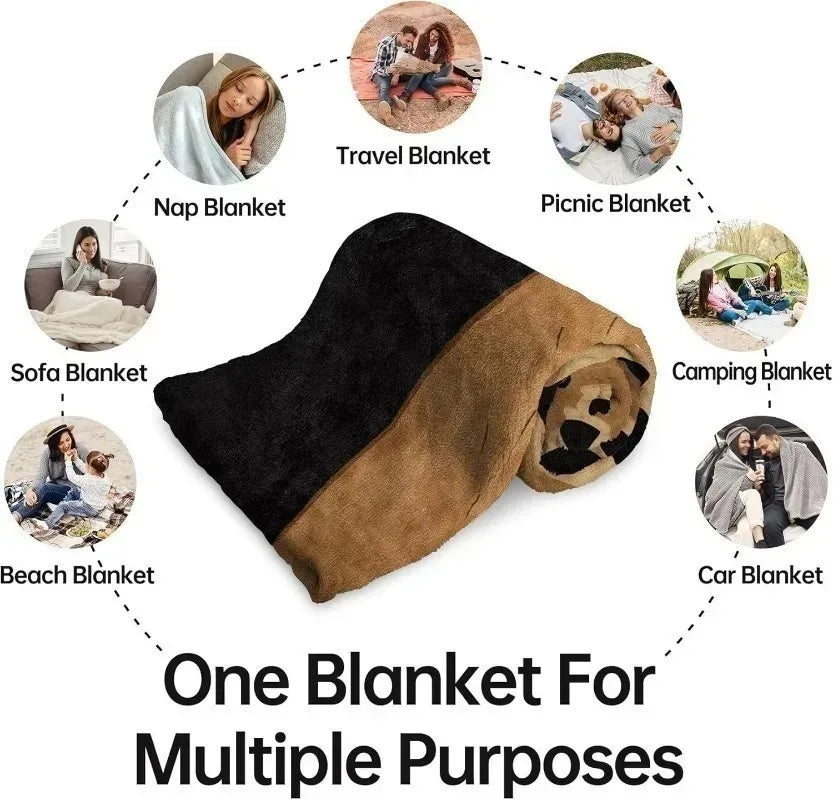 All-Season Fleece Throw Blanket | Leopard Print Flannel | Festival Gift K's Collection Store