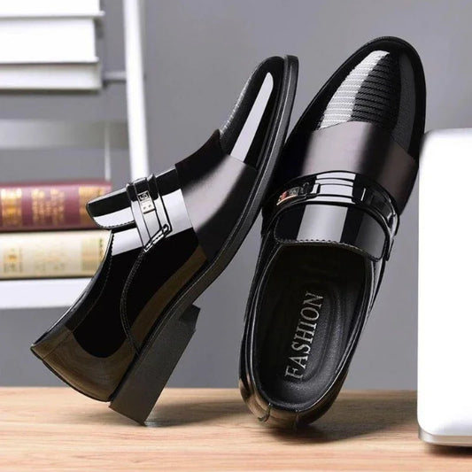 New men's formal leather Shoes Casual business non slip footwear Fashion minimalist work shoes Comfortable male flat Zapatillas K's Collection Store
