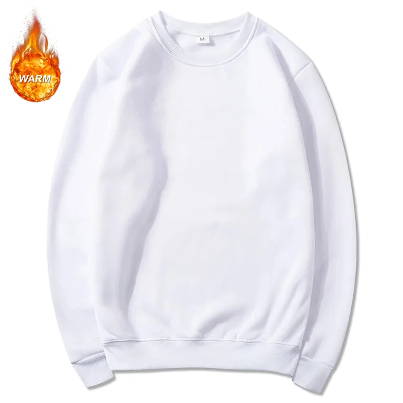 Basic Crewneck Sweatshirts for Men Women Spring Fall Warm Comfy Fleece Lined Pullover Tops Athletic Casual Loose Fit Sweaters K's Collection Store