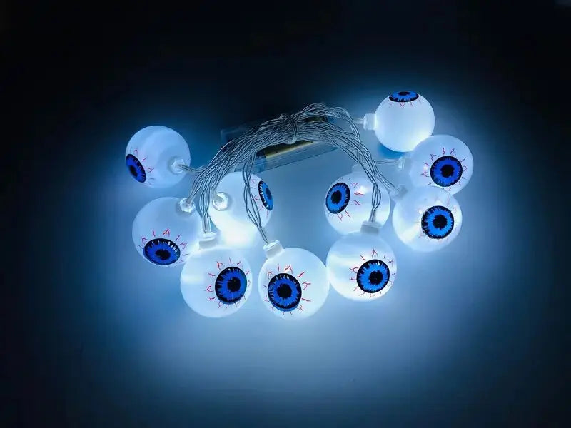 1PC Halloween Eyeball LED Lights Indoor/Outdoor Battery Operated String Lamps Haunted House Bar Holiday Party Spooky Decor K's Collection Store