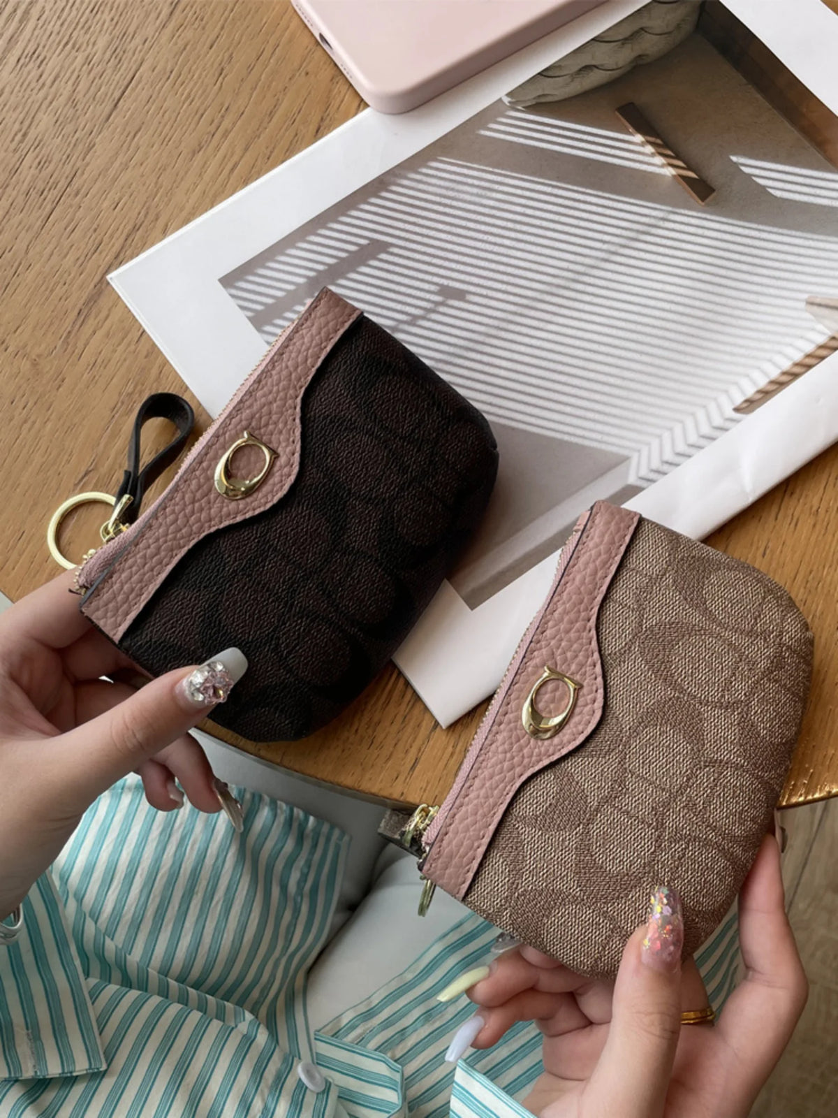 Women's Mini Wallet – Classic Floral Print Coin Purse & Card Holder K's Collection Store