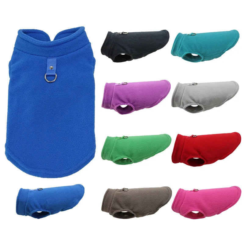 Warm Fleece Dogs Clothes Pet Dog Jacket Vest With D-Ring For Small Dog Cats Clothing French Bulldog Costumes Chihuahua Coat K's Collection Store