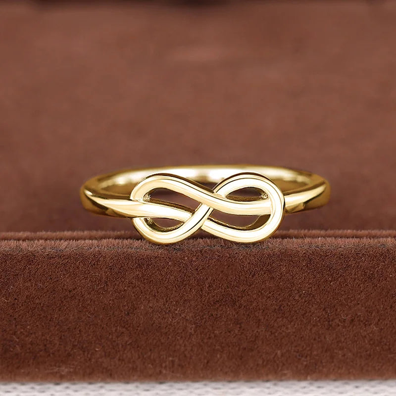 Luxury Female Rings 925 Sterling Silver Minimalist Infinity Design Women Finger Rings Accessories Daily Party Jewelry Bulk K's Collection Store