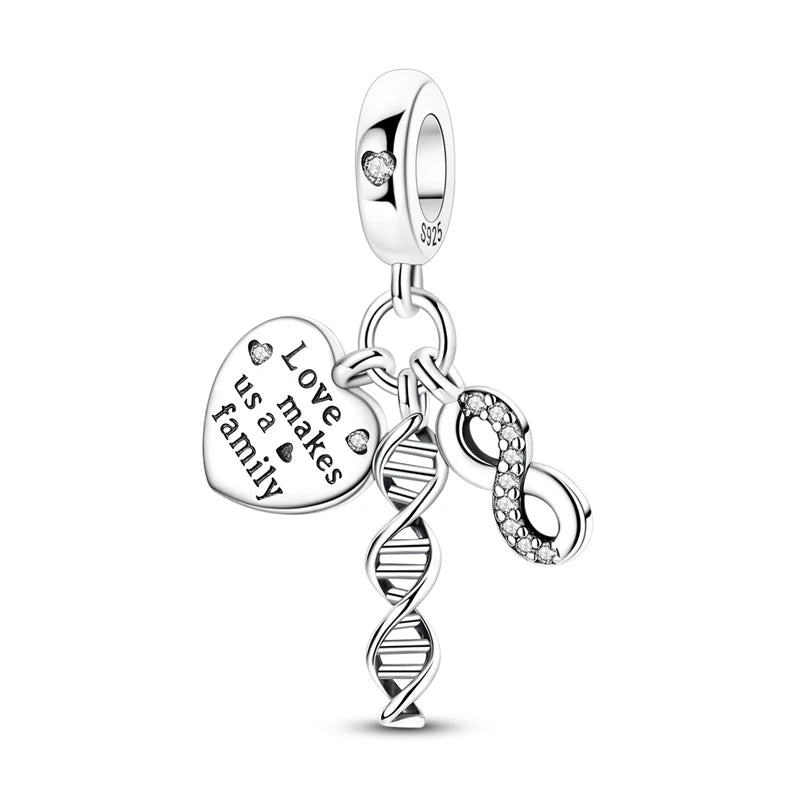 Charms Fit Original 925 Sterling Silver Beads Bear Kart Family Tree Charms For Bracelet Pendant Women Jewelry Gifts K's Collection Store