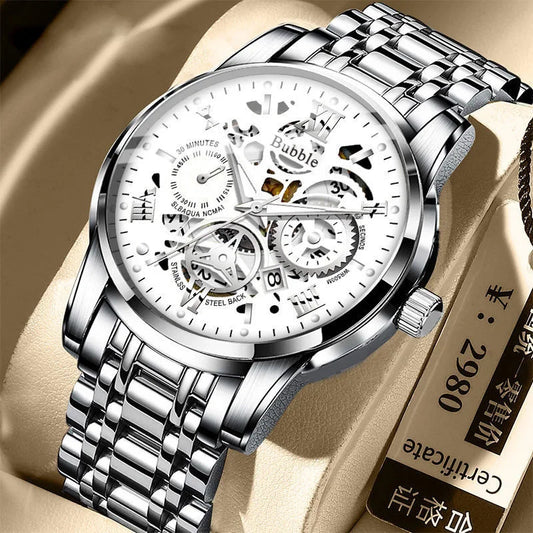 Luxury Watch For Men Trendy High end Light Sports Quartz Wristwatches Stainless Steel Roman Hollow Business Male's Clock Watch K's Collection Store
