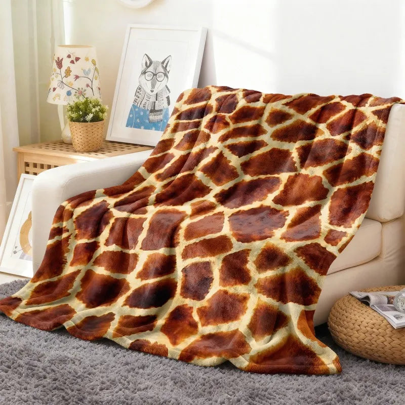 All-Season Fleece Throw Blanket | Leopard Print Flannel | Festival Gift K's Collection Store