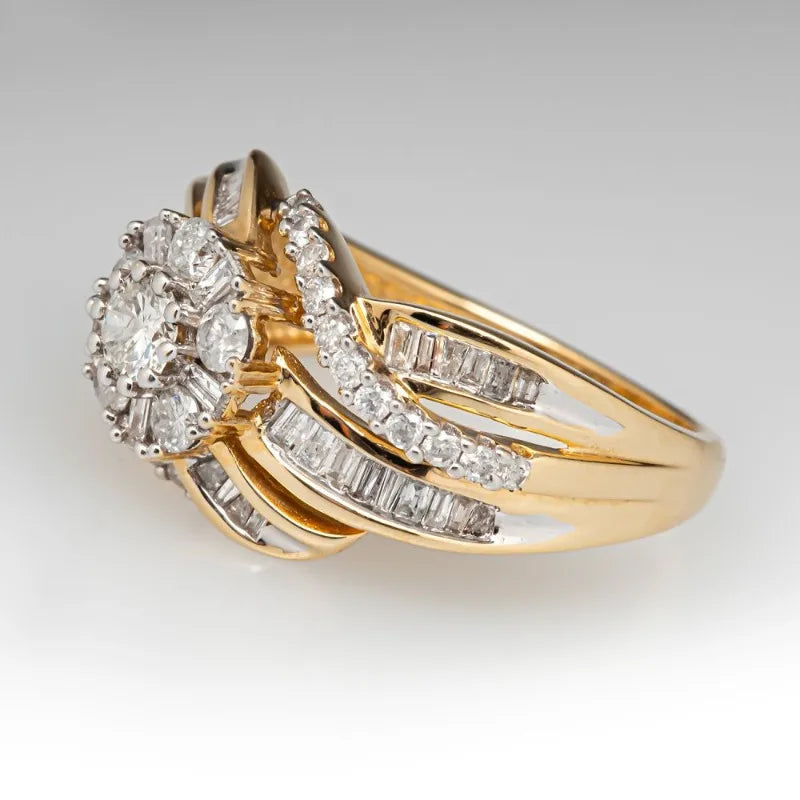 Women's Geometric Zircon Wedding Band Ring K's Collection Store