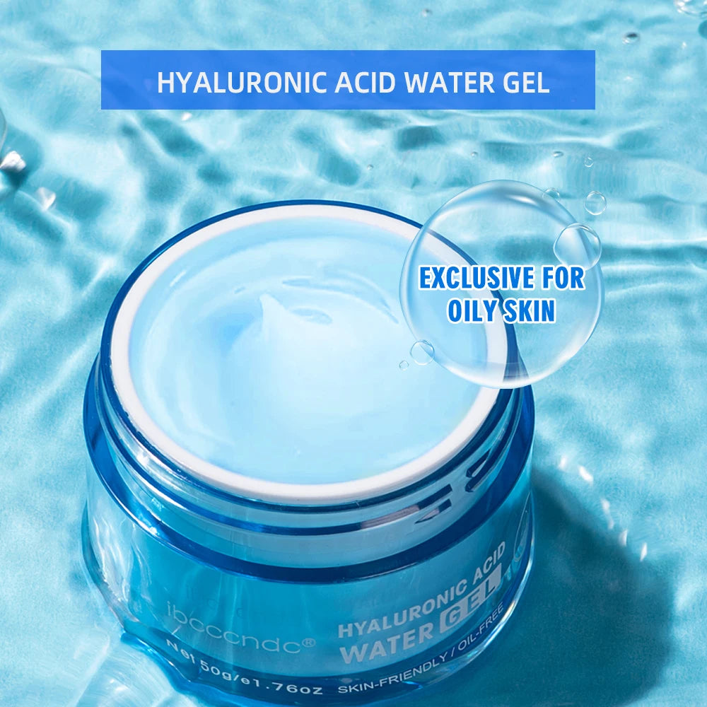 Hyaluronic acid water gel jar, exclusive for oily skin, smooth white surface