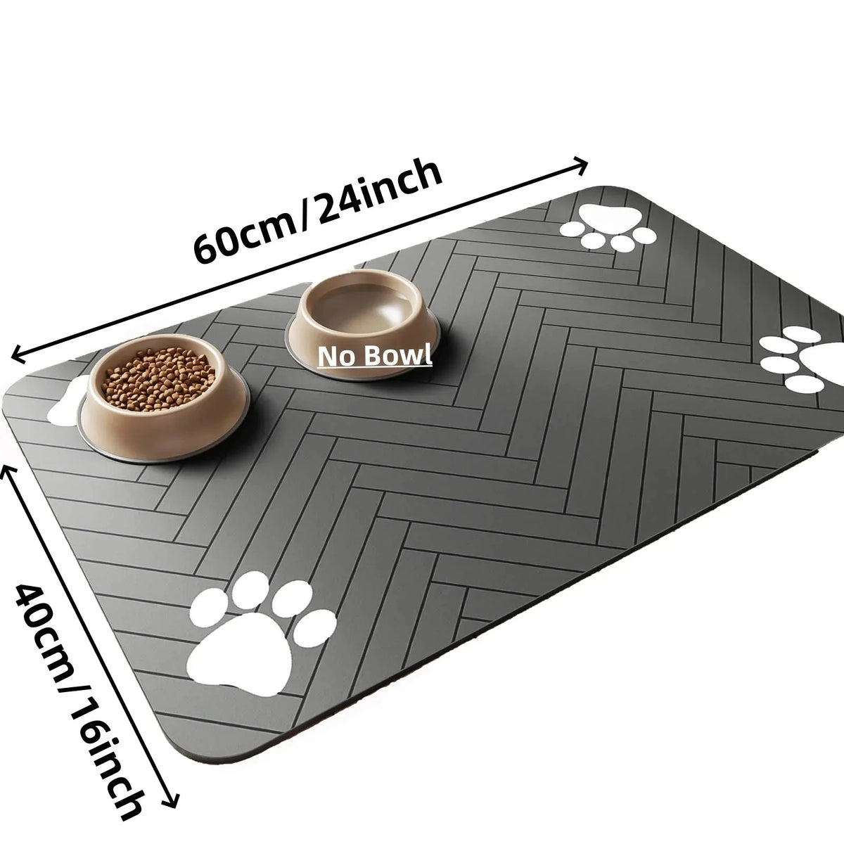 Pet Feeding Mat-Absorbent Pet Placemat Rubber Backing Quick Dry Water Mat for Dog Cat for Food and Water Bowl with Waterproof K's Collection Store