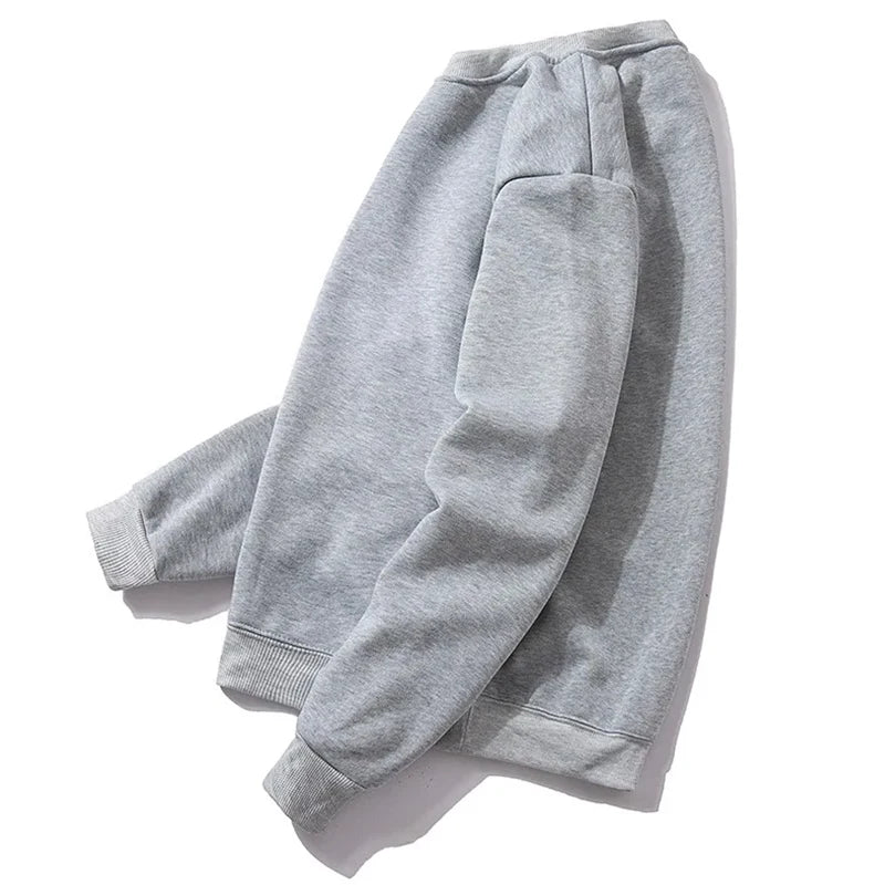 Basic Crewneck Sweatshirts for Men Women Spring Fall Warm Comfy Fleece Lined Pullover Tops Athletic Casual Loose Fit Sweaters K's Collection Store