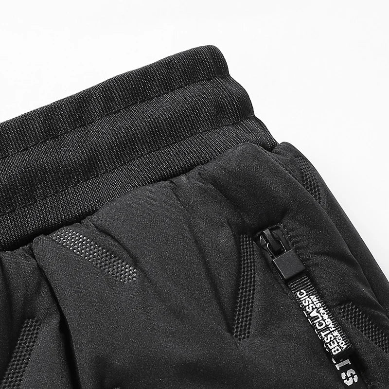 Winter Sweatwear Men Plush Thick Fleece Sweatpant Lambswool Thermal Trousers Casual Pants Waterproof Windproof Warm Cotton Pants K's Collection Store