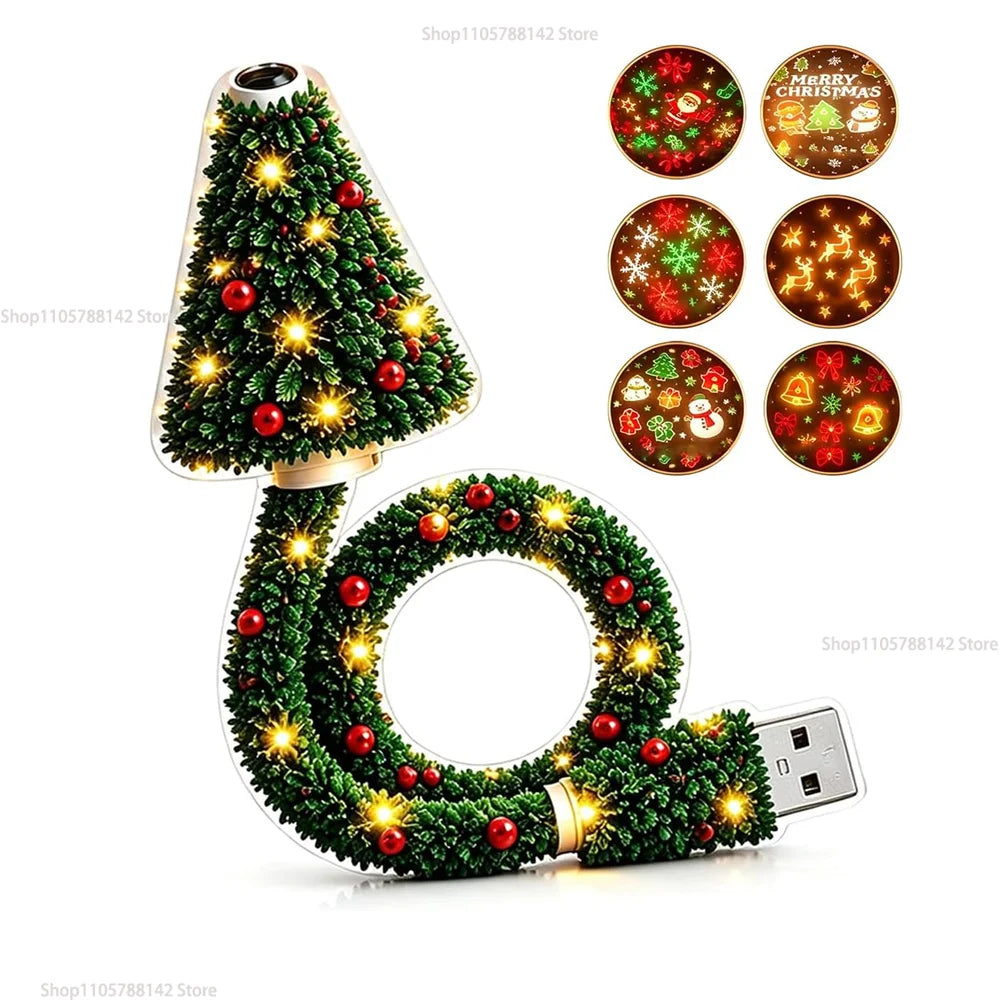 Christmas Tree Design Plug in Night Light Ceiling Projector Indoor, for Room Decor DIY Holiday Party Xmas Gifts K's Collection Store