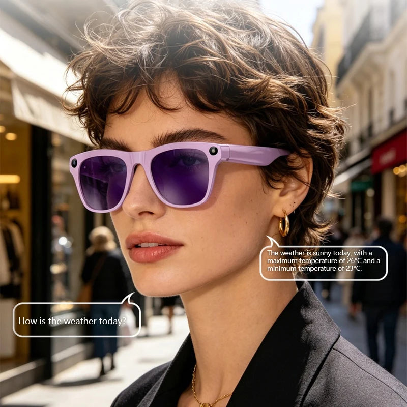 Lenovo Smart AI Glasses – 8K HD Camera, Bluetooth, Voice Call & AI Translation K's Collection Store