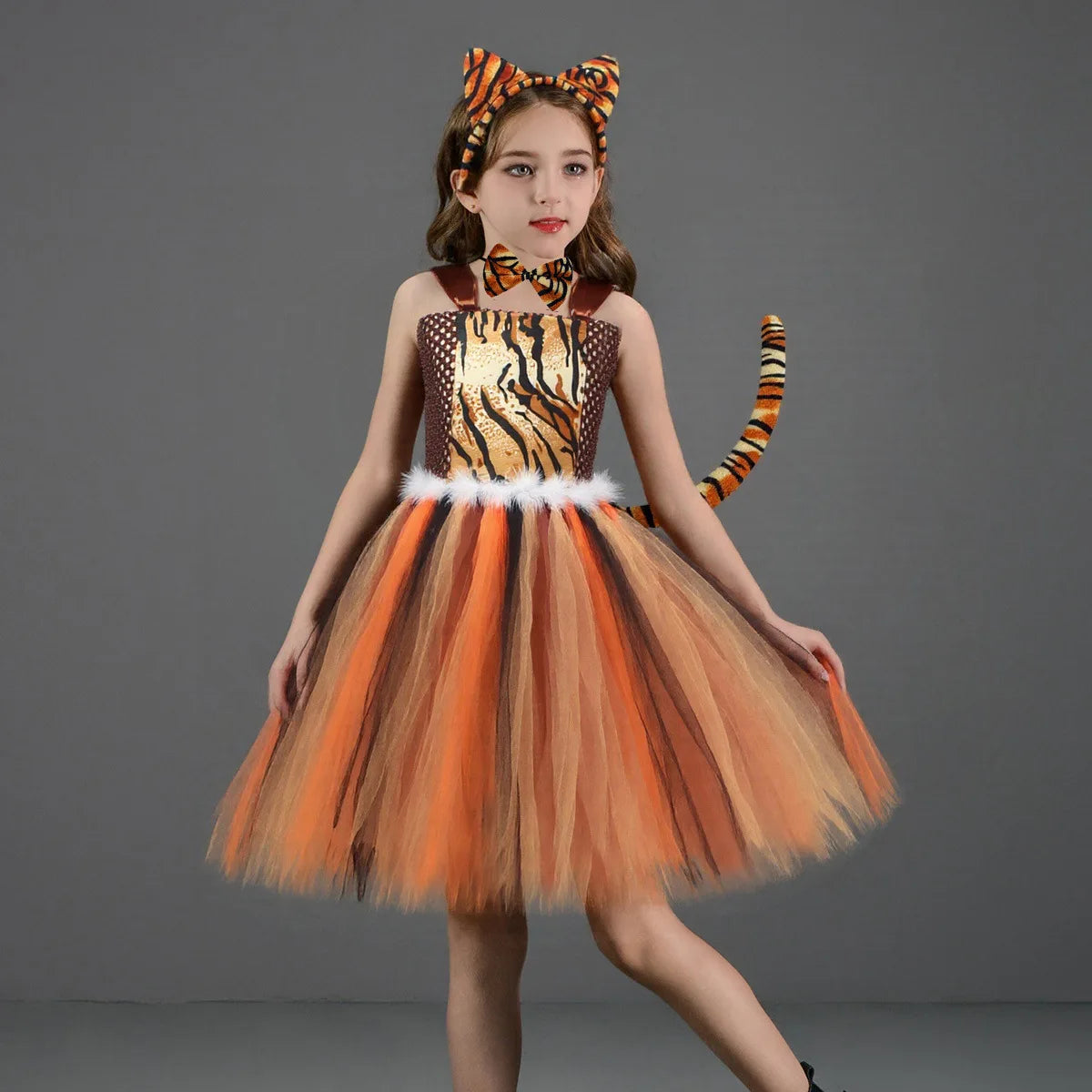 Kids Tiger Costume for Baby Girls Birthday Halloween Costumes Kids Christmas Fancy Outfit Cartoon Animal Child New Year Clothes K's Collection Store
