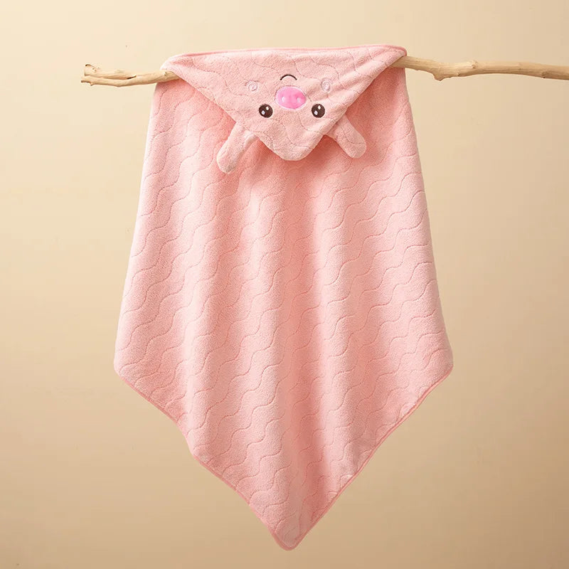Toddler Bathrobe Infant Bath Towel Boy Girl Blankets Swaddle With Hood Cartoon Coral Fleece Towel Blanket Newborn Kids Bedding K's Collection Store