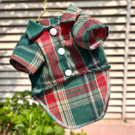 Luxury Plaid Dog Shirt | Breathable Soft Coat for Small & Large Dogs, Cats – Pet Costume K's Collection Store