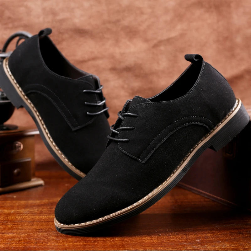 Luxury Men Oxford Shoes High Quality Suede Leather Shoes for Men Business Casual Shoe Lace-Up Men Party Wedding Shoes Plus Size K's Collection Store