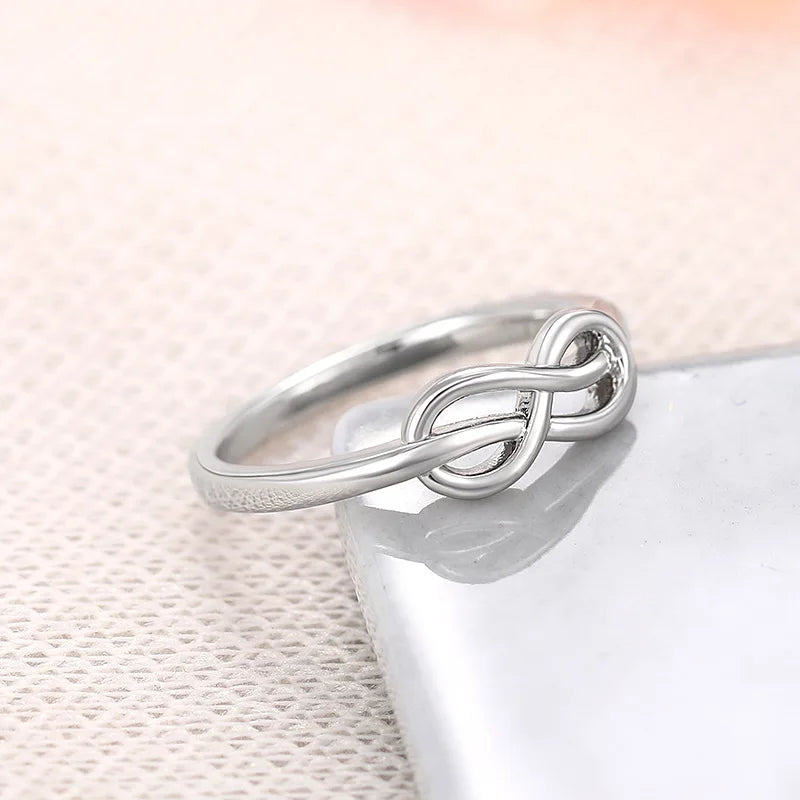 Luxury Female Rings 925 Sterling Silver Minimalist Infinity Design Women Finger Rings Accessories Daily Party Jewelry Bulk K's Collection Store