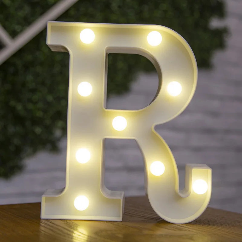 Luxury Alphabet Letter LED Lights Luminous Number Lamp  Battery Night Light for Home Wedding Birthday Christmas Party Decoration K's Collection Store