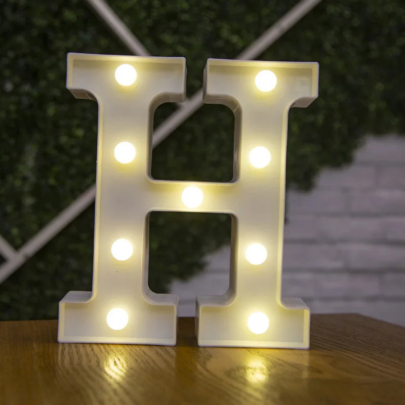 Luxury Alphabet Letter LED Lights Luminous Number Lamp  Battery Night Light for Home Wedding Birthday Christmas Party Decoration K's Collection Store