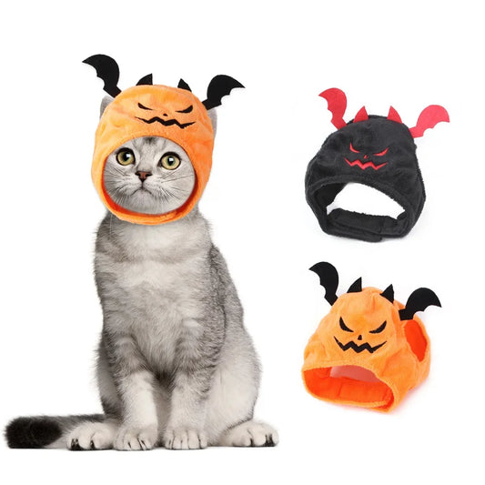 Pet Halloween Dog Cat Costume Dog Cat Costumes for Small Dogs Cosplay Bat Headgear Hat Cat Headgear Pet Supplies K's Collection Store