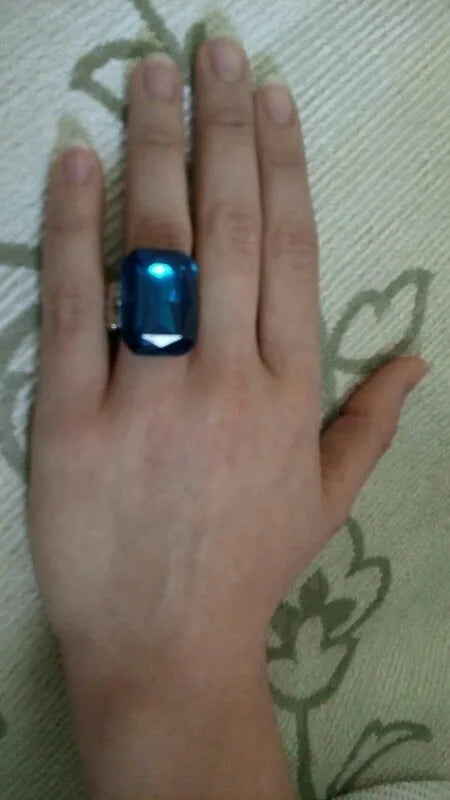 Personality Elegant Big Ring for Women 7 Colors Big Resin Stone Fashion Elastic Stretch Finger Rings Jewelry Christmaswholesale K's Collection Store