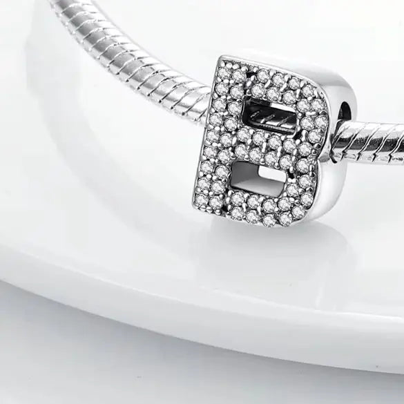 Charms Fit Original Bracelet A-Z Alphabet Charms Beads 925 Sterling Silver 26 Letters Charm for Women Girl DIY Fine Jewelry Gift K's Collection Store