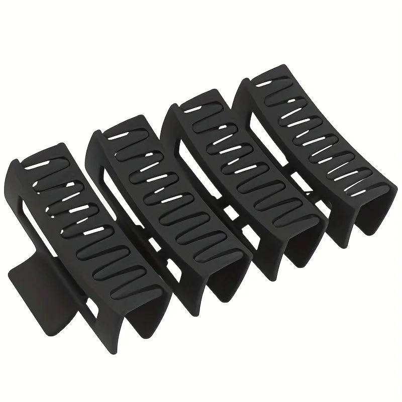 4 rectangular hair clips for women and girls, with anti-slip claws suitable for both thin and thick hair. The square jaws provid K's Collection Store