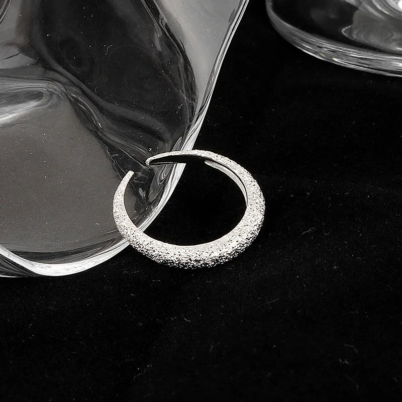 Real 925 sterling silver finger rings for women irregular Trendy fine Jewelry Large Adjustable Antique Rings Anillos K's Collection Store