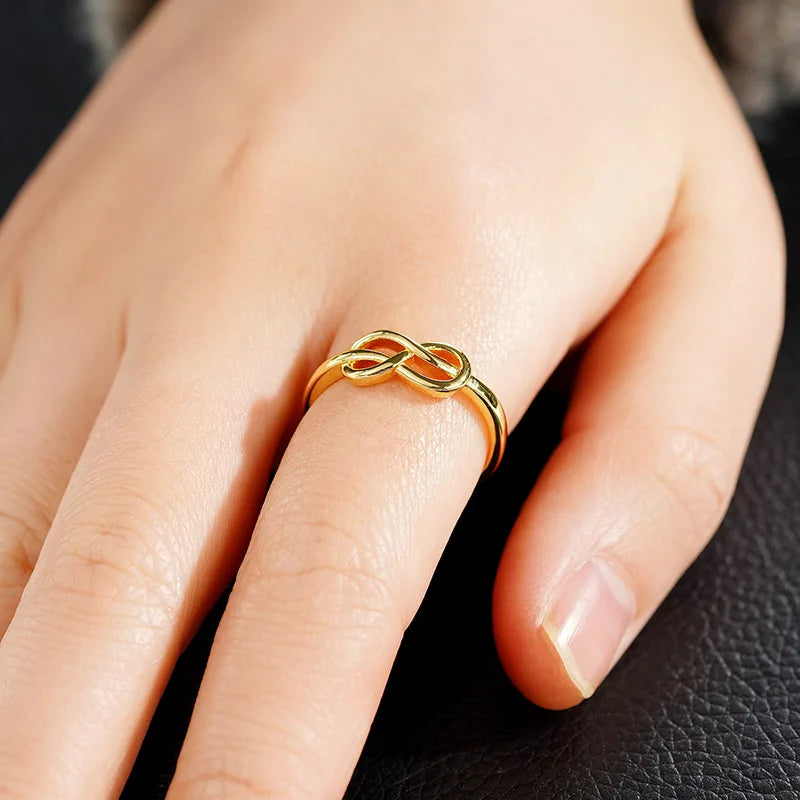 Luxury Female Rings 925 Sterling Silver Minimalist Infinity Design Women Finger Rings Accessories Daily Party Jewelry Bulk K's Collection Store