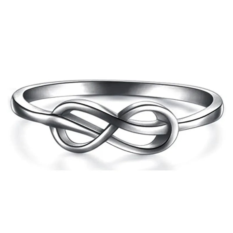 Luxury Female Rings 925 Sterling Silver Minimalist Infinity Design Women Finger Rings Accessories Daily Party Jewelry Bulk K's Collection Store
