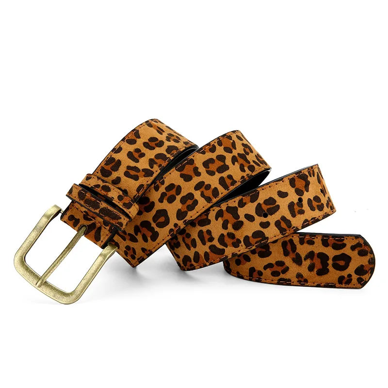 Boho Style PU Leopard Print Belt Women Dress Slim Fit Women Dress Custom Belt K's Collection Store