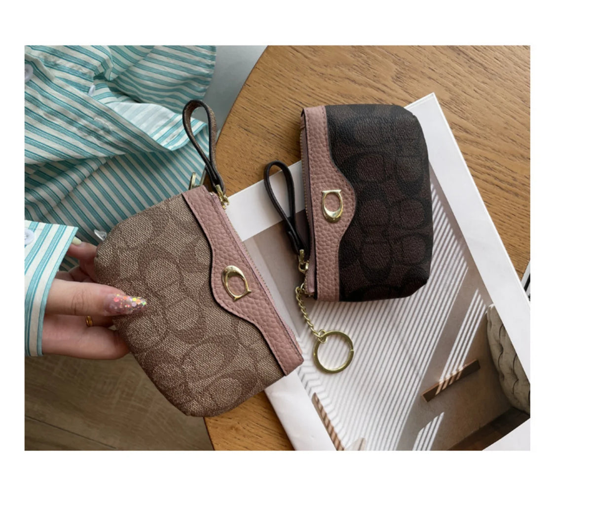 Women's Mini Wallet – Classic Floral Print Coin Purse & Card Holder K's Collection Store