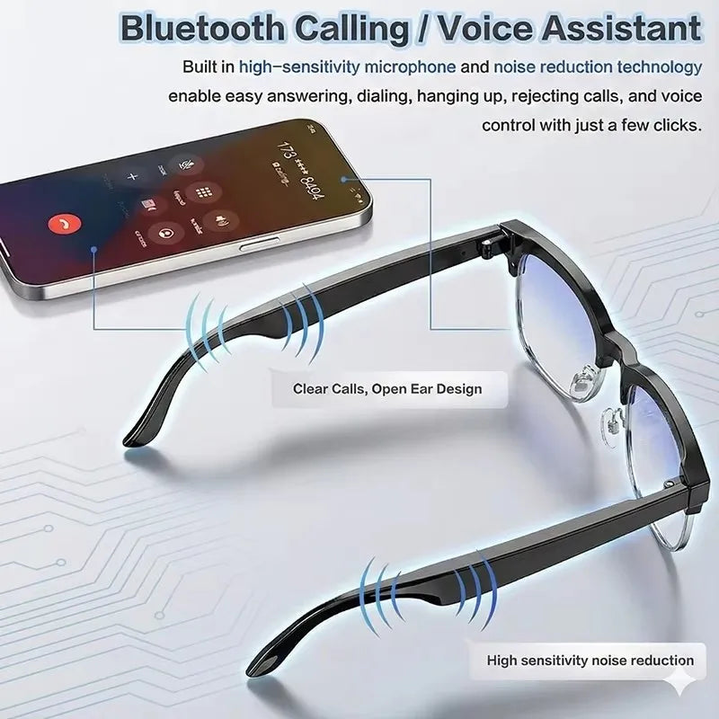 2026 New 8MP Ultra-Wide HD Camera Smart Glasses Video Record 4GB AI Photo Recognition BT Call Translation Voice Smart Glasses K's Collection Store