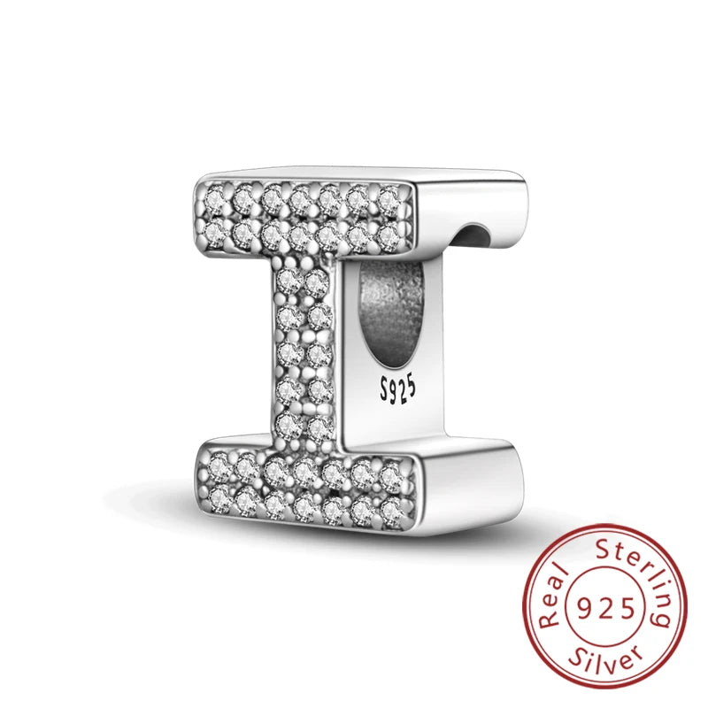 Charms Fit Original Bracelet A-Z Alphabet Charms Beads 925 Sterling Silver 26 Letters Charm for Women Girl DIY Fine Jewelry Gift K's Collection Store