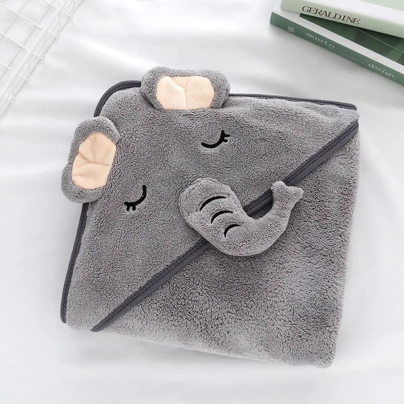 Toddler Bathrobe Infant Bath Towel Boy Girl Blankets Swaddle With Hood Cartoon Coral Fleece Towel Blanket Newborn Kids Bedding K's Collection Store