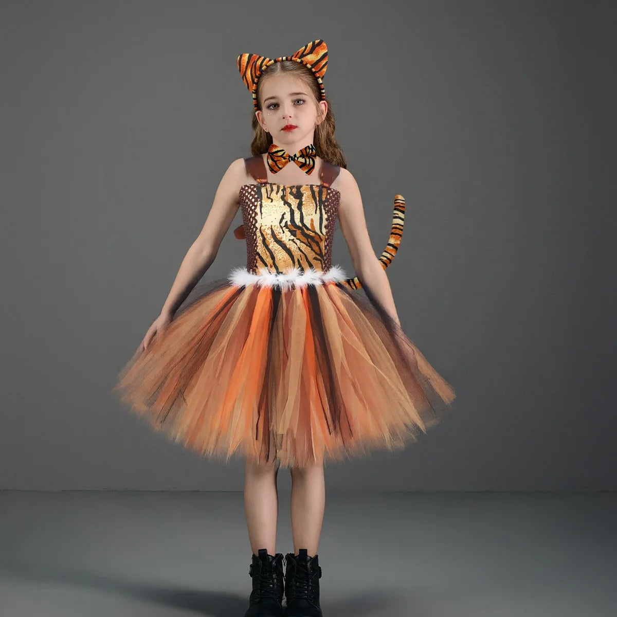 Kids Tiger Costume for Baby Girls Birthday Halloween Costumes Kids Christmas Fancy Outfit Cartoon Animal Child New Year Clothes K's Collection Store