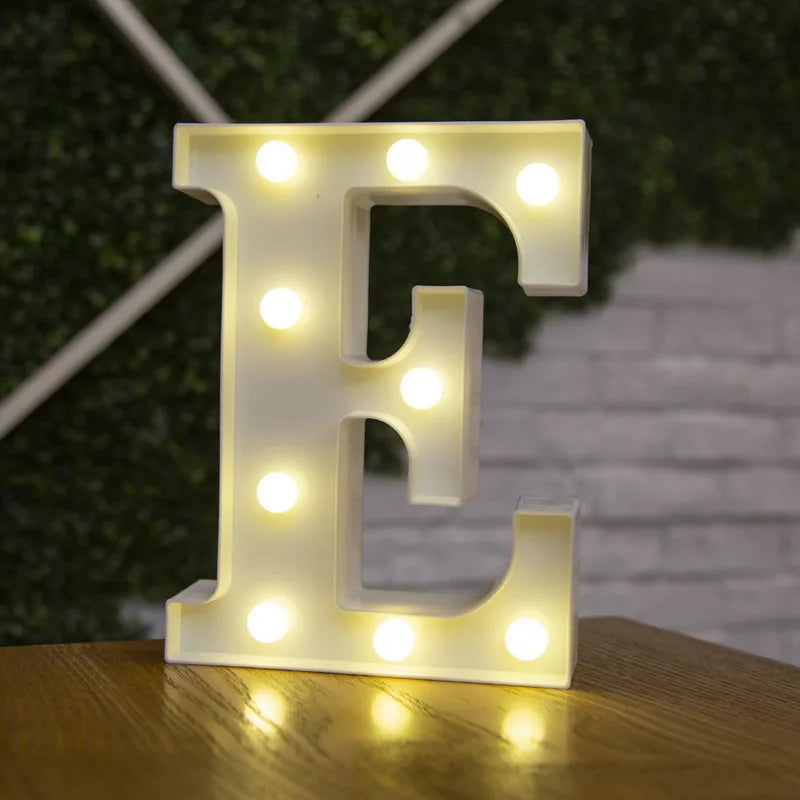 Luxury Alphabet Letter LED Lights Luminous Number Lamp  Battery Night Light for Home Wedding Birthday Christmas Party Decoration K's Collection Store