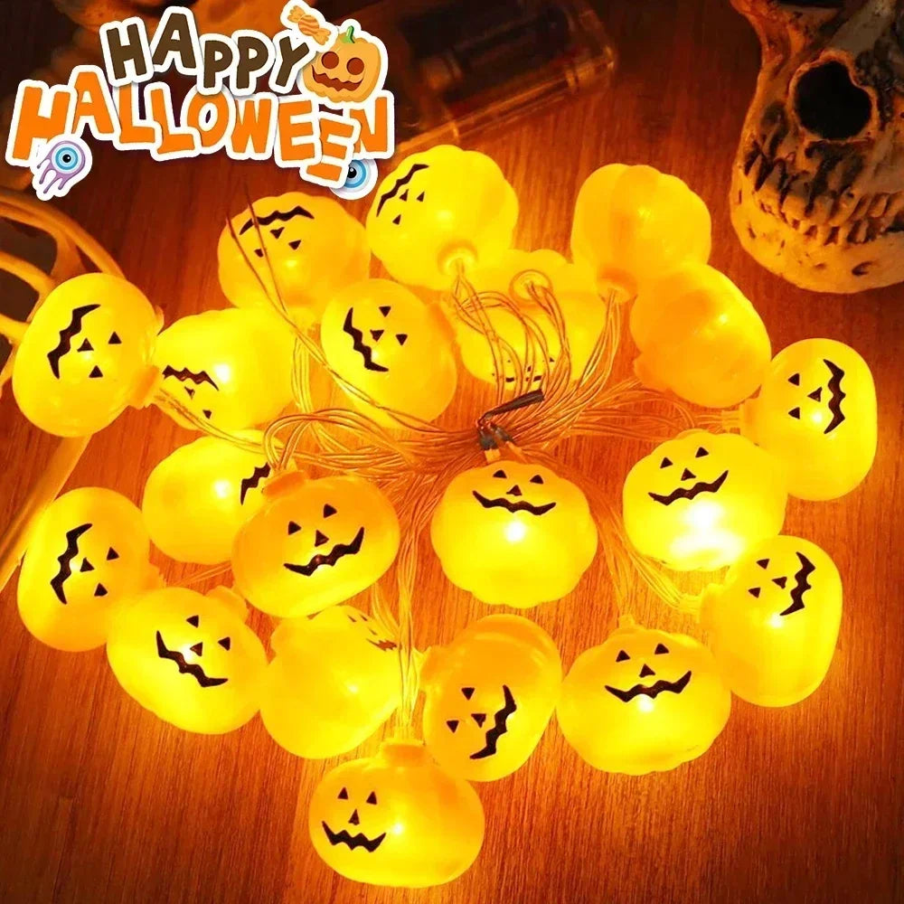 Halloween Pumpkin LED String Lights | Jack-O-Lantern Spooky Decor K's Collection Store