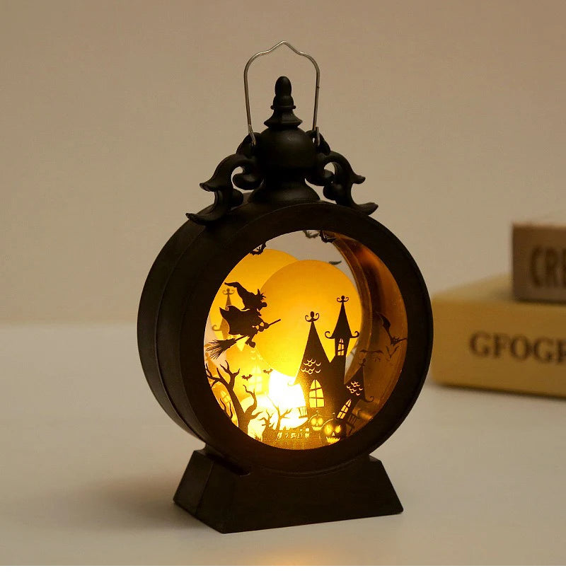 Halloween LED Wind Night Light Portable Pumpkin Ghost Lantern Bar Desktop Ornament Halloween Decor Props Party Supplies DeskLamp K's Collection Store