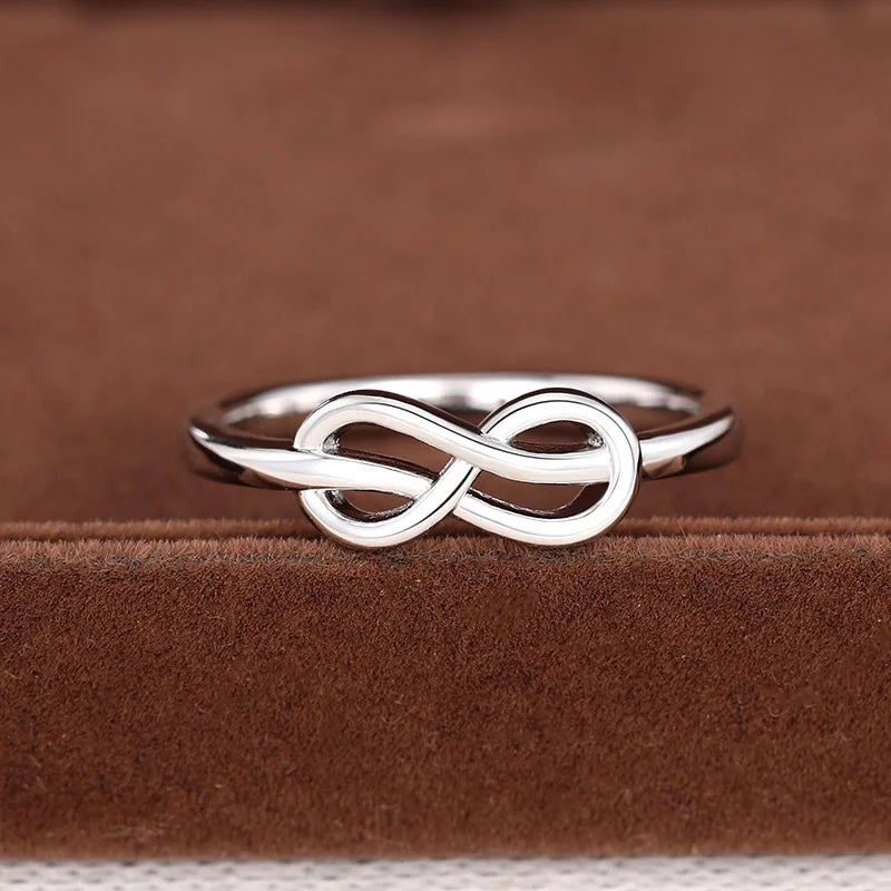 Luxury Female Rings 925 Sterling Silver Minimalist Infinity Design Women Finger Rings Accessories Daily Party Jewelry Bulk K's Collection Store