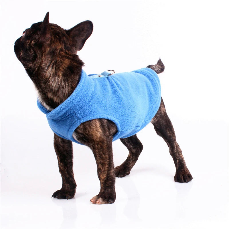 Warm Fleece Dogs Clothes Pet Dog Jacket Vest With D-Ring For Small Dog Cats Clothing French Bulldog Costumes Chihuahua Coat K's Collection Store