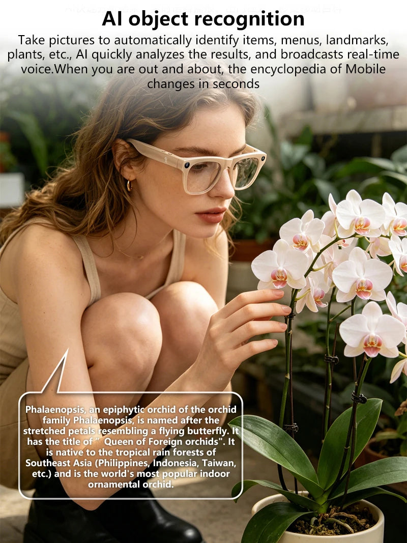 Lenovo Smart AI Glasses – 8K HD Camera, Bluetooth, Voice Call & AI Translation K's Collection Store