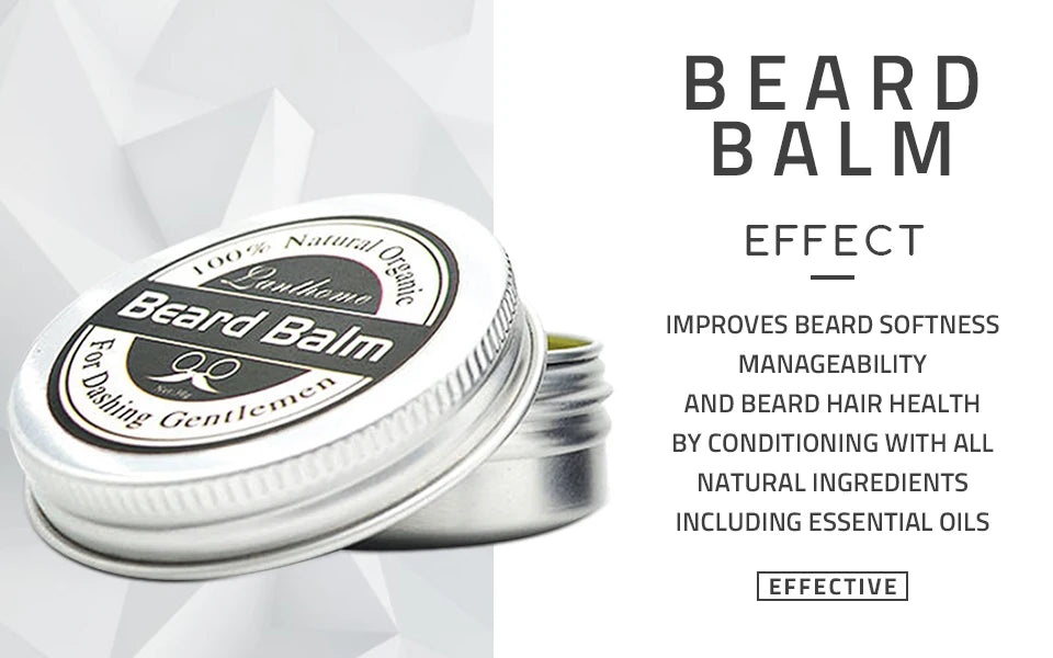 Natural Beard Balm Wax Beard Growth Oil for Men Moisturizing Smoothing Beard Styling Professional Care Cream Skin Care K's Collection Store